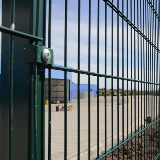 Factory-Direct-Green-Powder-Coated-Double-Horizontal-Wire-Fence-with-CE-Certificate