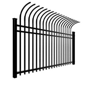 Galvanized-Bent-Top-Metal-Fence-Steel-Fence-Iron-Fence-Aluminum-Fence-Tubular-Fence-Farm-Fence-Garden-Fence-House-Gate